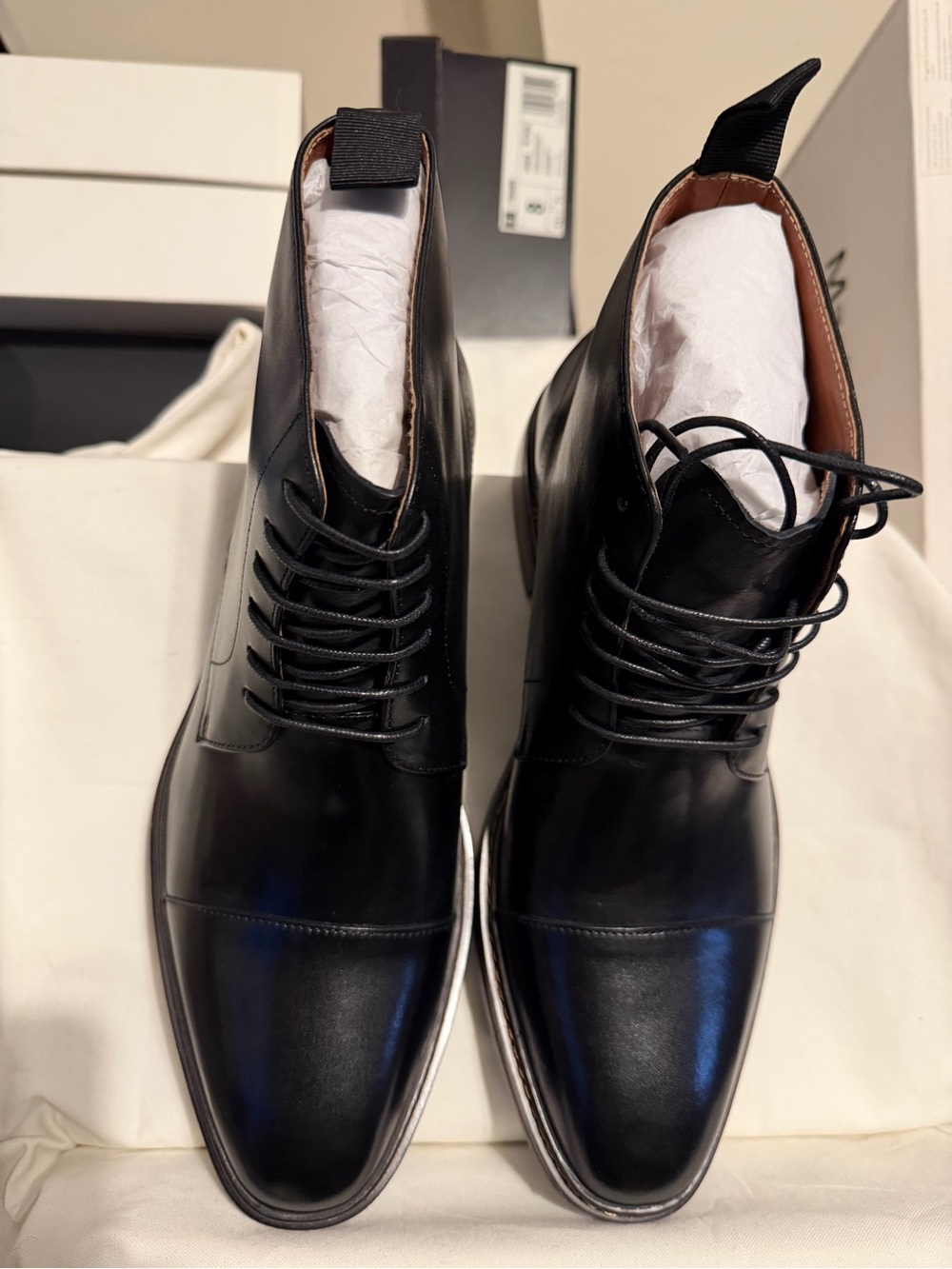 Vintage Foundry Co. Men's Barnaby Lace-Up Black Boots Sz 8M NEW MSRP $240.00